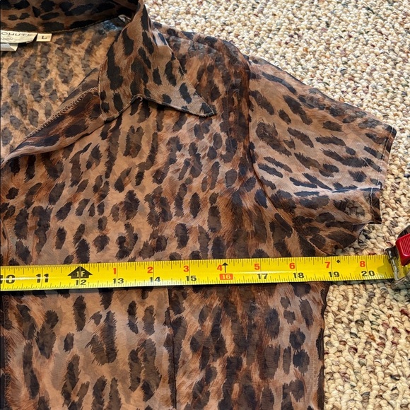 Vintage Parachute London Leopard Print Sheer Top. Large - Picture 7 of 9